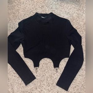 Black crop top